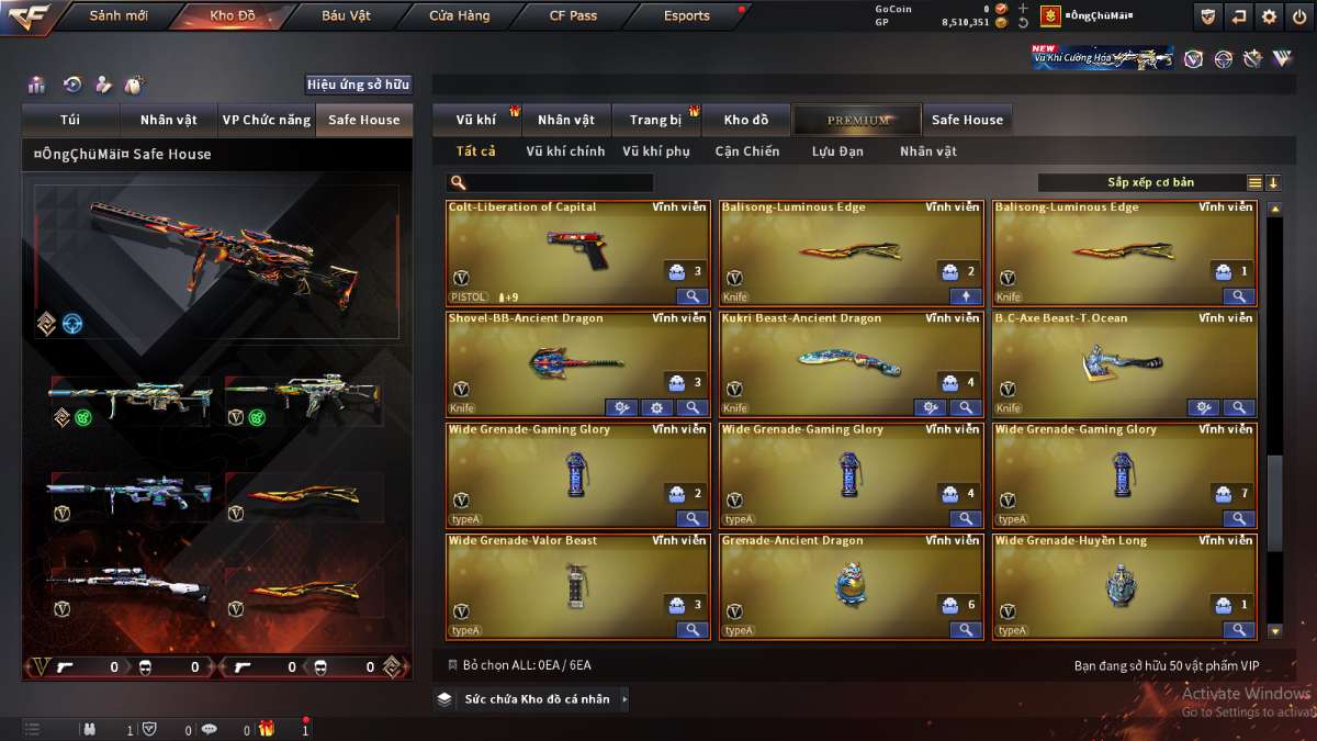 shop acc cf uy tin gia re